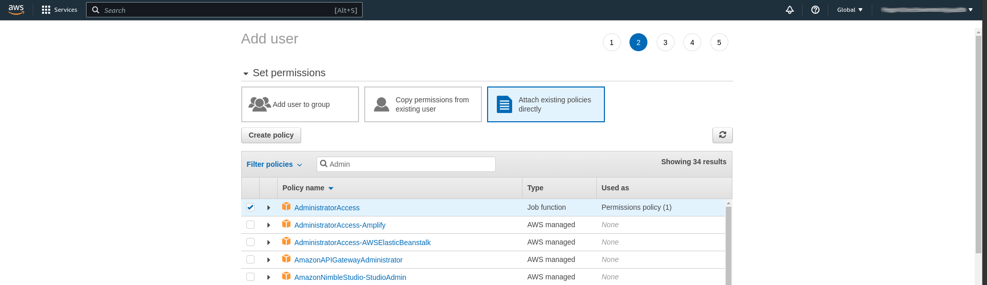 AWS IAM Attach Policies